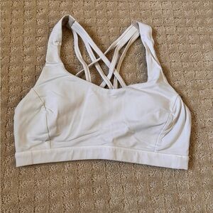 lululemon free to be serene bra, white, size 6